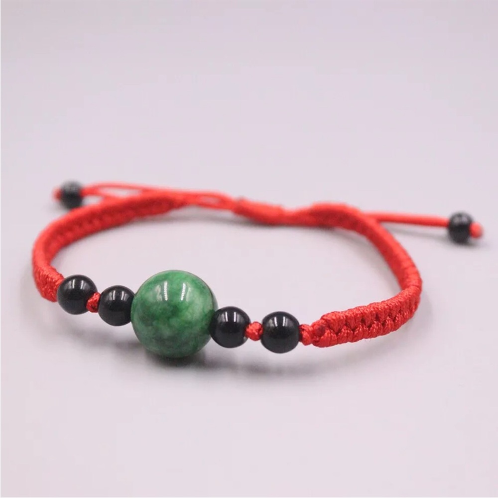 💖 Jade Macrame Bracelet 7”-8” adjustable NEW
